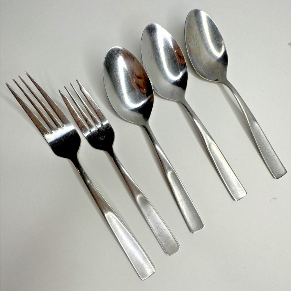 International Stainless Flatware Satin Fork Spoon Set 5 Pcs Replacement